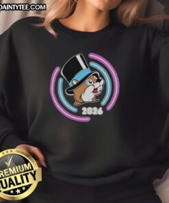 Alt Text: Awesome Texas Snax Buc-ee's Happy New Year 2026 sweatshirt featuring vibrant colors and festive design.