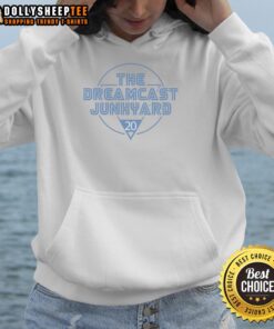 Awesome The Dreamcast Junkyard 20 Years logo hoodie featuring vibrant graphics and retro gaming style.