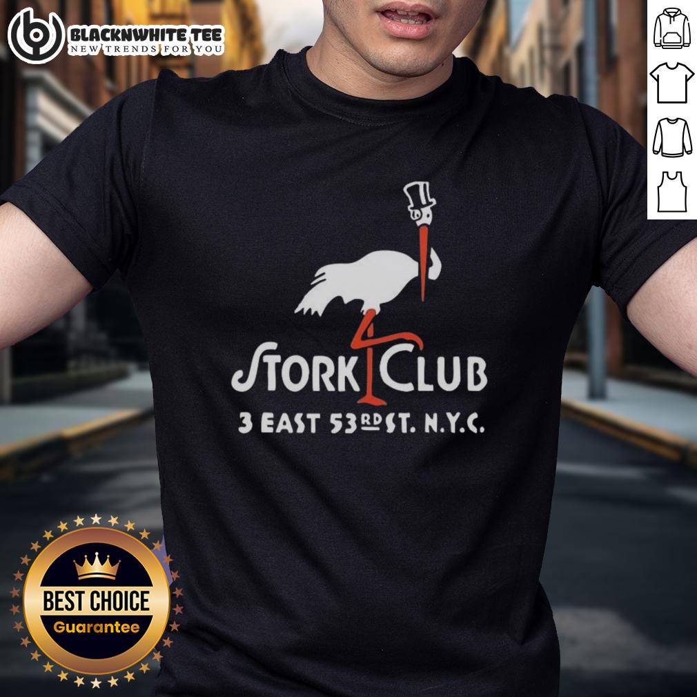 Awesome The Stork Club 3 East New York City Vintage Restaurant Logo T Shirt Awesome The Stork Club vintage NYC restaurant logo T-shirt featuring retro design and vibrant colors.