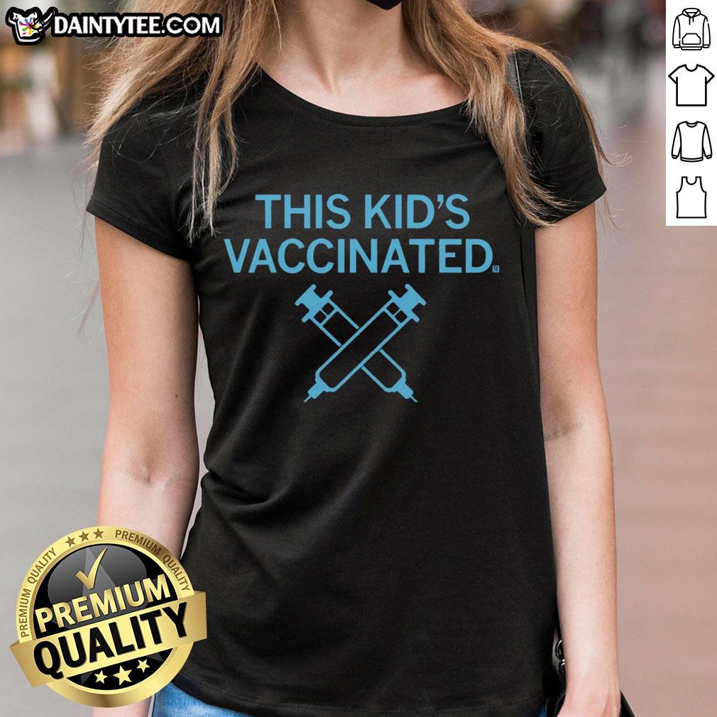 awesome-this-kids-vaccinated-ladies-tee Kids vaccinated ladies tee featuring a fun design celebrating immunization and health for children.