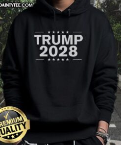 Awesome Trump 2028 Hoodie featuring bold graphics and a comfortable fit, perfect for supporters of Donald Trump.