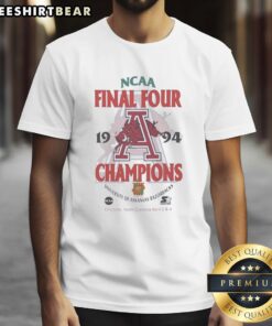 Alt Text: 1994 Final Four Champions T-Shirt featuring University of Arkansas Razorbacks Football design in vibrant colors.
