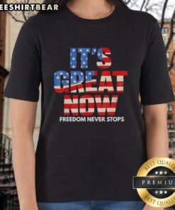 Awesome USA Flag Patriotic Tee for women, featuring a bold design that celebrates freedom and American pride.