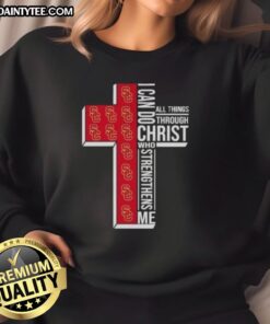 USC Trojans women's basketball sweatshirt with 'I Can Do All Things Through Christ' slogan, perfect for fans.