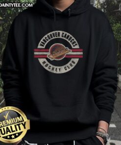 Alt Text: Vintage Vancouver Canucks surround hoodie featuring team colors and logo, perfect for fans and casual wear.