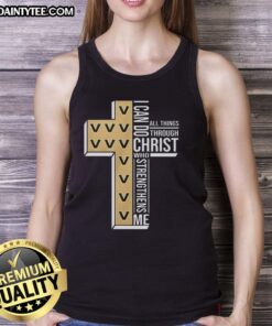 Vanderbilt Commodores Christian tank top with 'I Can Do All Things Through Christ Who Strengthens Me' design.