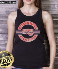 Vintage Washington Capitals tank top featuring a stylish surround design, perfect for fans and summer wear.