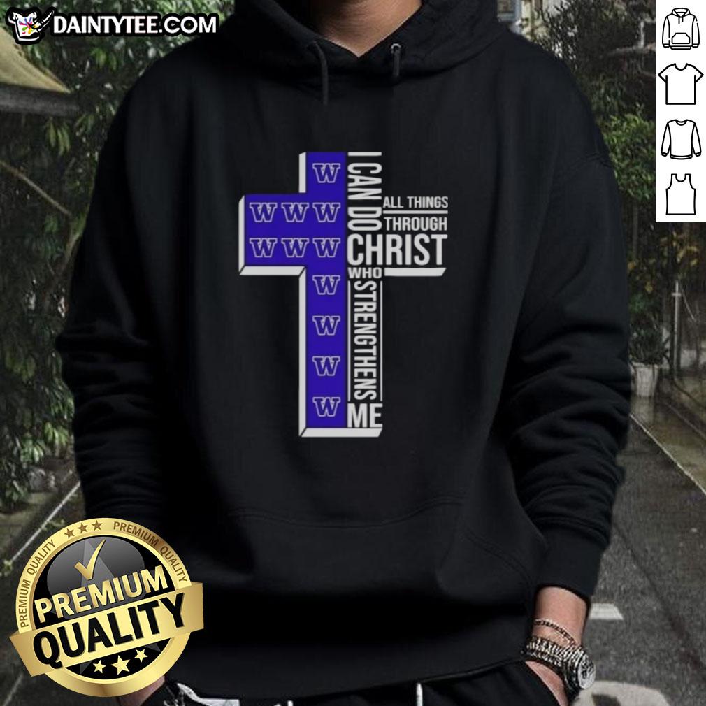 awesome-washington-huskies-womens-basketball-cross-i-can-do-all-things-through-christ-who-strengthens-me-hoodie Awesome Washington Huskies women's basketball hoodie featuring 'I Can Do All Things Through Christ Who Strengthens Me' design.