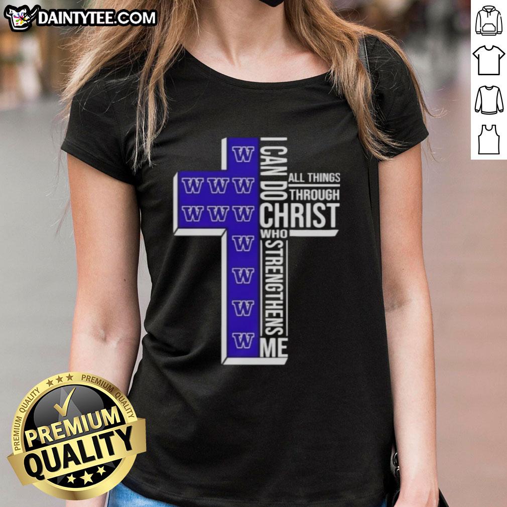 awesome-washington-huskies-womens-basketball-cross-i-can-do-all-things-through-christ-who-strengthens-me-ladies-tee Awesome Washington Huskies women's basketball tee with 'I Can Do All Things Through Christ Who Strengthens Me' print.
