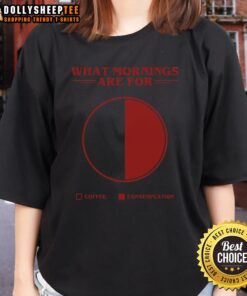 Women enjoying coffee and pie, embodying the essence of morning contemplation in 'Awesome What Mornings Are For' tee.