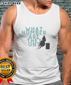 Alt Text: Awesome What Number Are They On tank top featuring a bold graphic design and vibrant colors for casual wear.