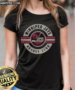 Ladies' vintage Winnipeg Jets tee featuring a stylish design, perfect for fans of the Awesome Winnipeg Jets.