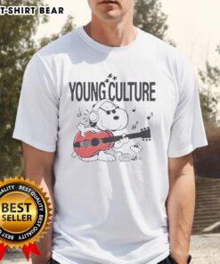 Awesome Young Culture Snoopy Drift Streetwear T-Shirt featuring a vibrant Snoopy graphic and trendy streetwear style.