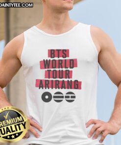 Alt Text: Cute BTS World Tour Arirang 2026 tank top featuring vibrant graphics and stylish design for fans.
