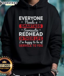 Alt Text: Cute hoodie featuring a sarcastic redhead design, perfect for anyone who loves smartass humor and stylish comfort.