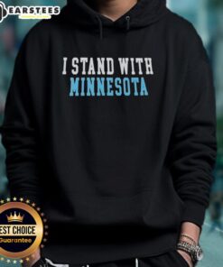 Cute I Stand With Minnesota Hoodie featuring a stylish design and vibrant colors, perfect for showing state pride.