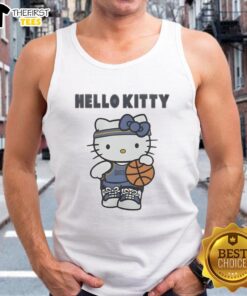 Adorable Memphis Grizzlies x Hello Kitty tank top featuring a cute design, perfect for fans and casual wear.