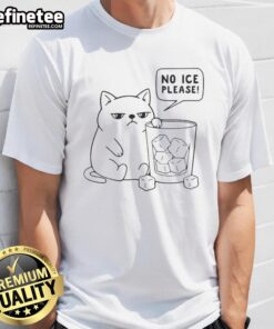Cute No Ice Please Cat T-Shirt featuring an adorable cat design, perfect for cat lovers and casual wear enthusiasts.