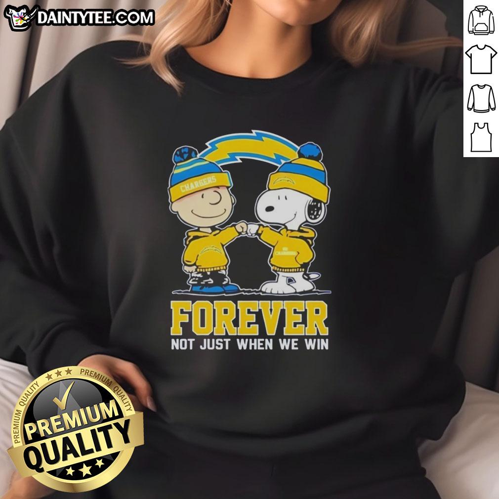 cute-peanut-snoopy-charlie-brown-los-angeles-chargers-forever-not-just-when-we-win-sweatshirt Alt Text: Cute Peanut Snoopy and Charlie Brown on Los Angeles Chargers sweatshirt, celebrating fandom beyond just wins.