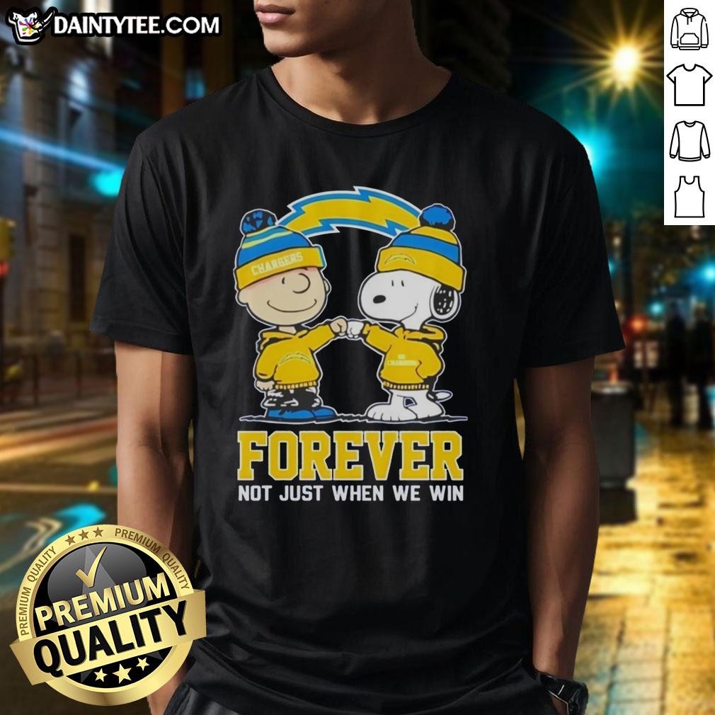 cute-peanut-snoopy-charlie-brown-los-angeles-chargers-forever-not-just-when-we-win-t-shirt Alt Text: Cute Peanut Snoopy and Charlie Brown on Los Angeles Chargers Forever T-Shirt, perfect for fans beyond game day.