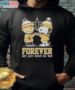 Alt Text: Cute Peanut Snoopy and Charlie Brown hoodie for New Orleans Saints fans, celebrating loyalty beyond wins.