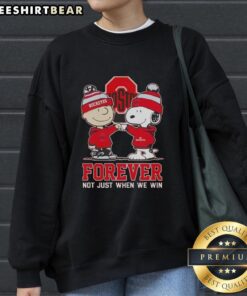 Cute Peanut Snoopy Charlie Brown Ohio State Buckeyes Forever Not Just When We Win T-Shirt - Image 5