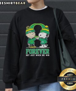 Cute Peanut Snoopy and Charlie Brown on Oregon Ducks Forever sweatshirt, perfect for fans and cozy style.