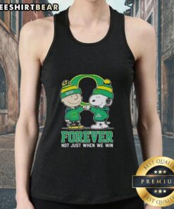 Alt Text: Cute Peanut Snoopy and Charlie Brown tank top featuring Oregon Ducks design, perfect for fans year-round.