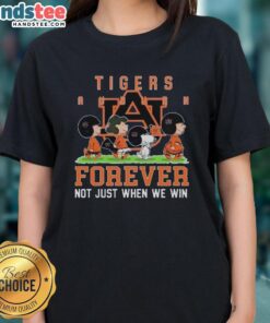 Alt Text: Cute Auburn Tigers Forever women's tee featuring playful peanut design, perfect for fans supporting their team year-round.