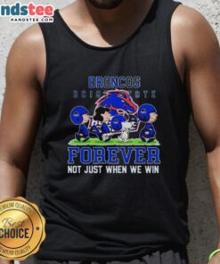 Cute Peanuts Boise State Broncos Forever tank top featuring a playful design, perfect for fans celebrating all seasons.
