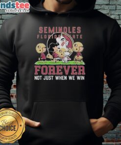 Cute Peanuts Florida State Seminoles Forever hoodie featuring vibrant colors and a playful design for fans.
