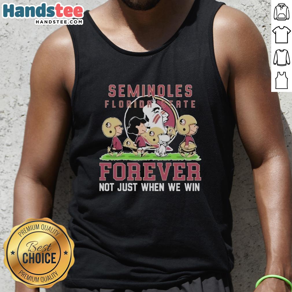 cute-peanuts-florida-state-seminoles-forever-not-just-when-we-win-tank-top Alt Text: Cute Peanuts Florida State Seminoles Forever tank top for fans, perfect for game day and showing team spirit.
