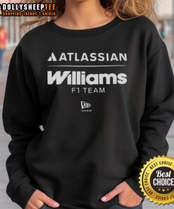 Funny Atlassian Williams F1 Team letter logo sweatshirt featuring a vibrant design and comfortable fit.