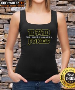 Funny Dad Jokes tank top featuring a humorous design, perfect for dads who love to share laughs and puns.