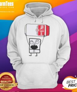 Alt Text: Funny Doodlebob holding an Old Row beer can while wearing a hoodie, perfect for humor and casual style lovers.