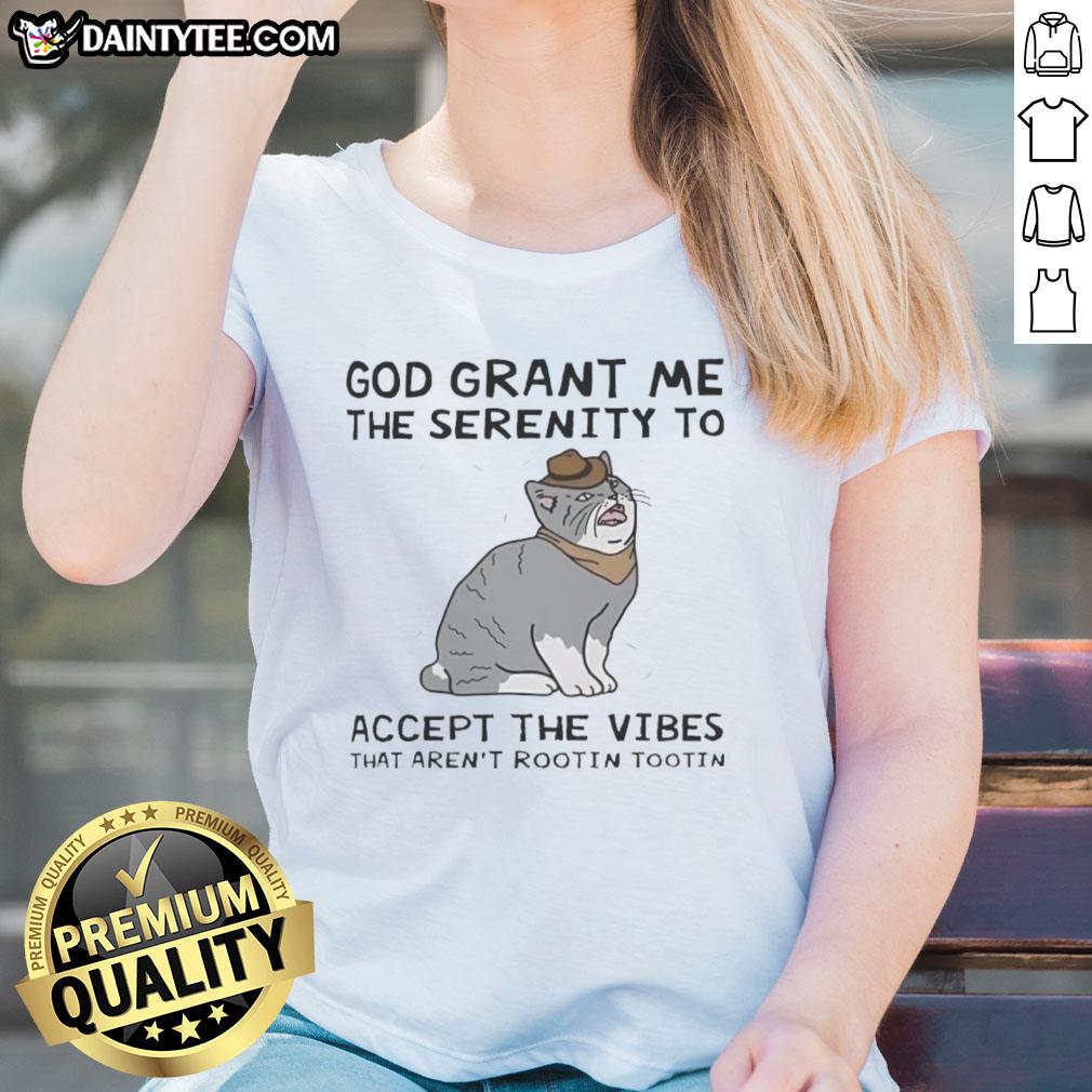 funny-god-grant-me-the-serenity-to-accept-the-vibes-that-arent-rootin-tootin-cat-ladies-tee Funny God Grant Me The Serenity Tee featuring cat ladies and playful vibes for a quirky and humorous style.
