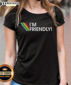 Funny Im Friendly Arc Raiders Logo Ladies Tee featuring a playful design perfect for fans and casual wear.