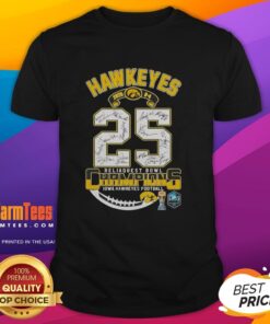 Funny Iowa Hawkeyes Reliaquest Bowl Champions 2025 T-Shirt featuring a playful design celebrating the team's victory.