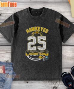 Funny Iowa Hawkeyes Reliaquest Bowl Champions 2025 washed t-shirt featuring vibrant team graphics and comfortable fit.