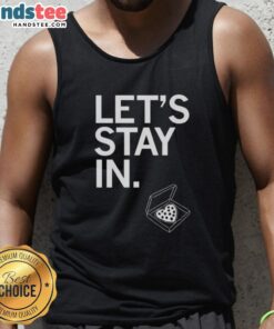 Funny Let's Stay In Pizza Heart Tank Top featuring a playful pizza graphic, perfect for pizza lovers and cozy nights in.
