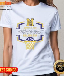 Funny Midland Bulldog basketball white-out tee for ladies, showcasing school spirit for Midland High 2026 events.