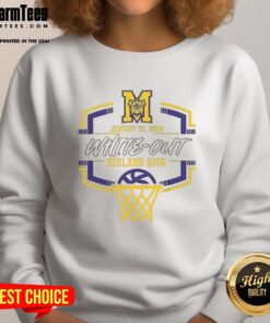 Funny Midland Bulldog basketball white-out sweatshirt design for Midland High 2026 with playful graphics and school spirit.