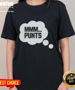 Funny MMM Punts Ladies Tee featuring a humorous design, perfect for casual wear and a great gift for friends.