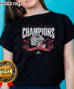 Funny New England Patriots 2025-2026 AFC Championship Champions ladies tee, featuring playful graphics and team colors.