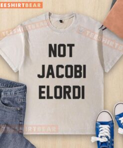 Funny Not Jacobi Elordi Cool Washed T-Shirt featuring a humorous graphic design in soft cotton fabric.
