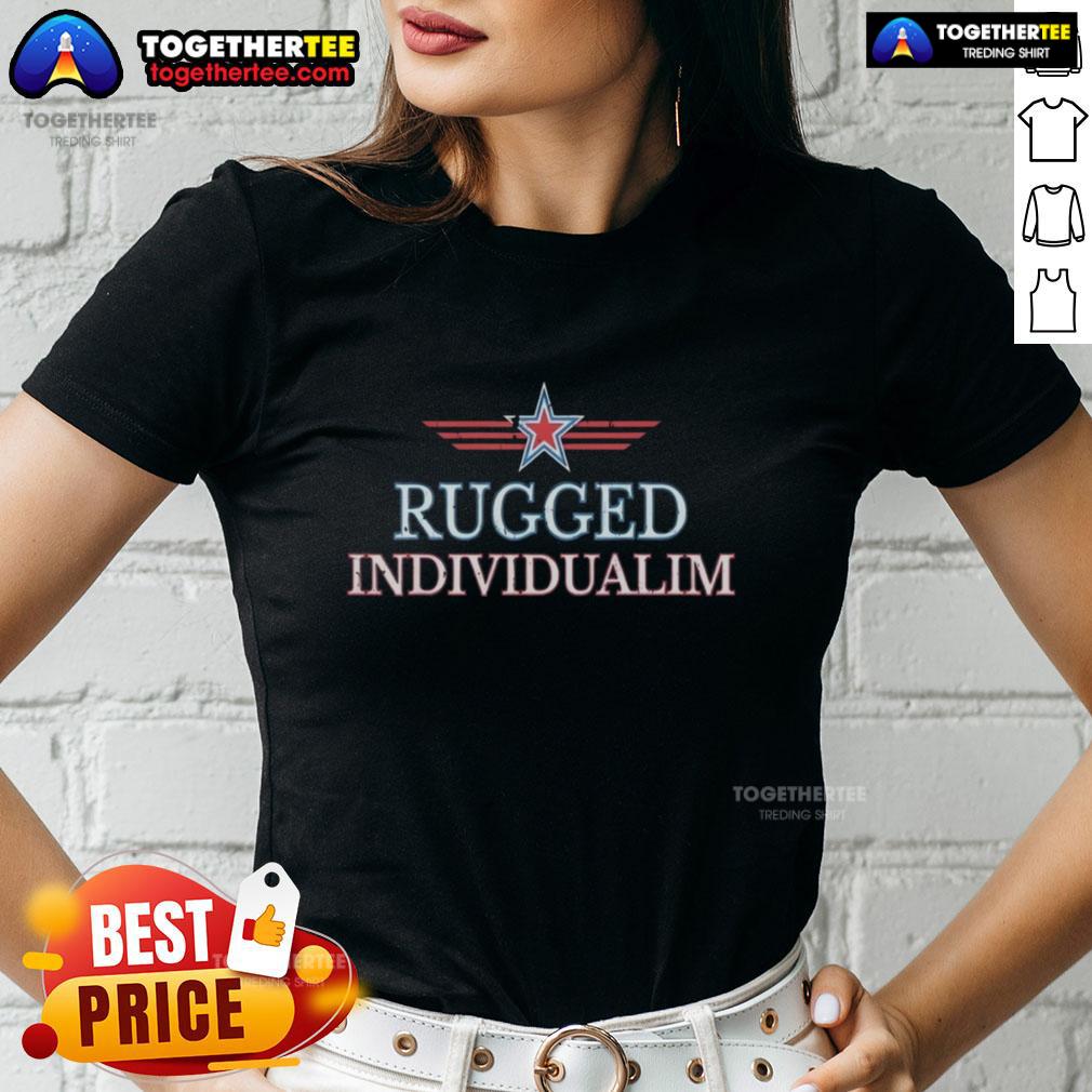 Funny Rugged Individualism Vintage Usa Ladies Tee Funny Rugged Individualism Vintage USA Ladies Tee featuring a unique graphic design and comfortable fit for casual wear.