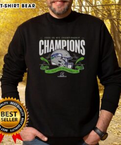 Alt Text: Funny Seattle Seahawks 2025-2026 NFC Championship Champions sweatshirt featuring a playful design and team colors.