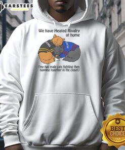 Funny moment of my two male cats fighting and then napping together in the closet, showcasing our heated rivalry at home.