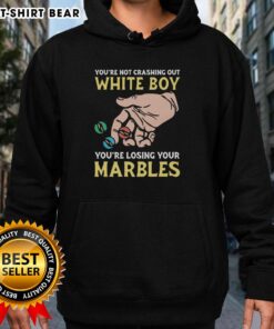 Funny 'You're Not Crashing Out, You're Losing Your Marbles' hoodie for men, perfect for casual wear and unique style.