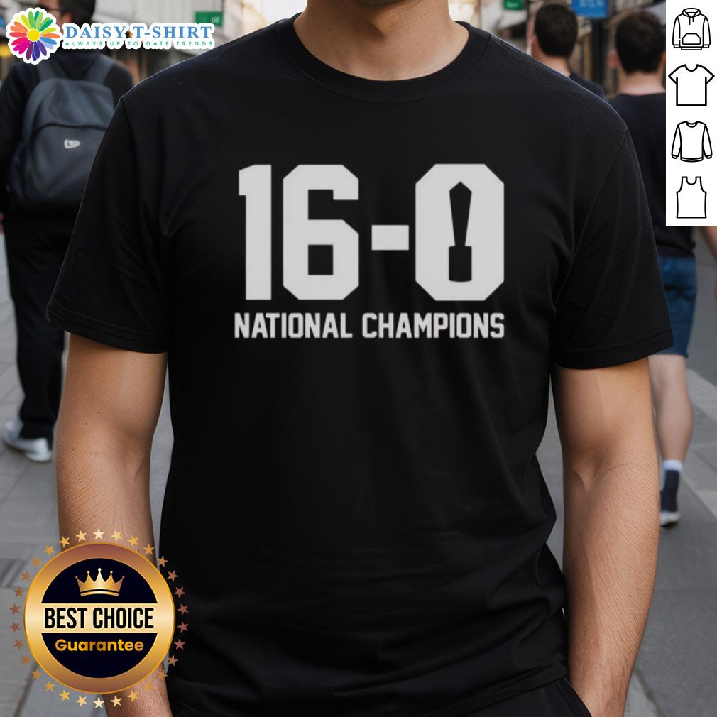 Good 16 0 National Champions 2025 Indiana Hoosiers T Shirt Good 16-0 National Champions 2025 Indiana Hoosiers T-Shirt featuring vibrant team colors and logo for fans.